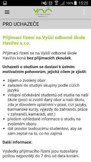Vyšší odborná škola Havířov Screenshot 3