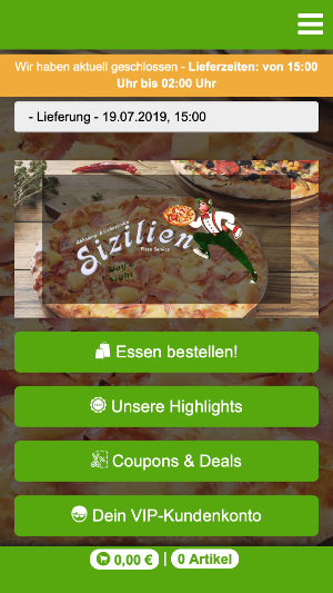 Sizilien Pizza Service Screenshot 0