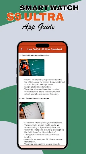 S9 Ultra Smartwatch App Guide Screenshot 3