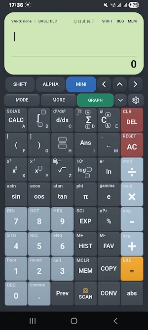 QuantPro Scientific Calculator Screenshot 1