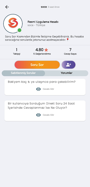 soce- Soru Sor Cevap Ver Kazan Screenshot 0