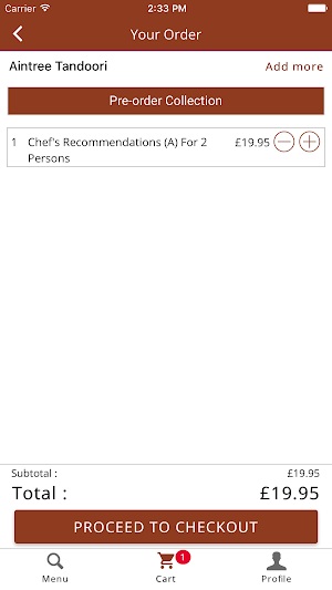 Aintree Tandoori Screenshot 2