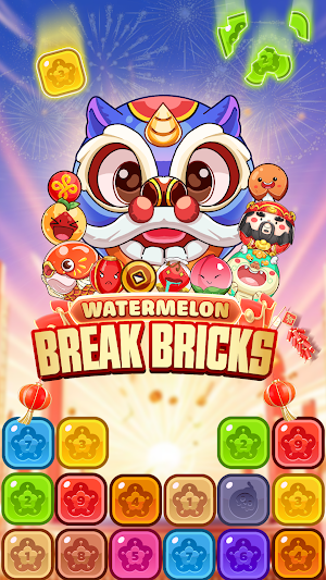Watermelon Break Bricks Screenshot 0