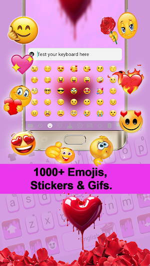 Stylish Melting Heart Keyboard Screenshot 3