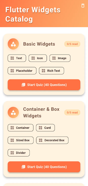 Flutter Widget Tutorial Screenshot 0