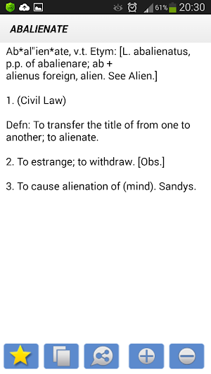 Webster's Dictionary Screenshot 2