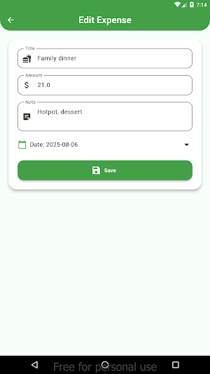 Meal Expense Diary screenshot 4