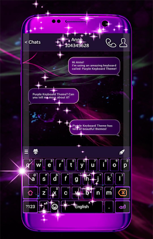Purple Keyboard Theme Screenshot 0