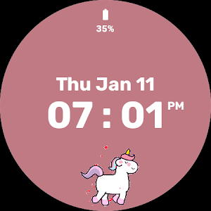 Animated Unicorn Watch Face Screenshot 2