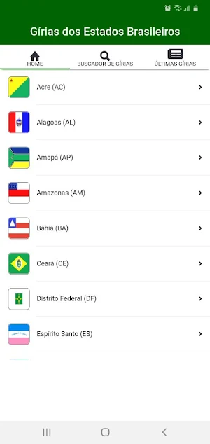 Gírias dos Estados Brasileiros Screenshot 1
