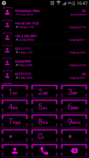 Theme for ExDialer Neon Purple Screenshot 1