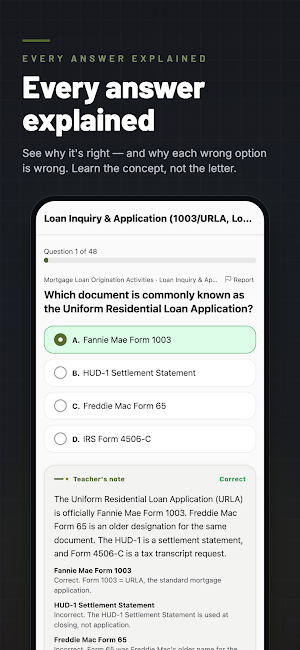 MLO Exam Prep — NMLS SAFE Test Screenshot 2