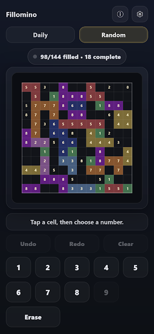 Fillomino - Region Puzzle Screenshot 2