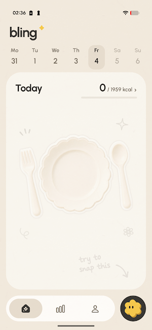 Bling: Cute Calorie Tracker Screenshot 2