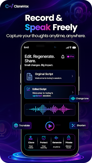 CloneVox - Protect Your Voice Screenshot 1