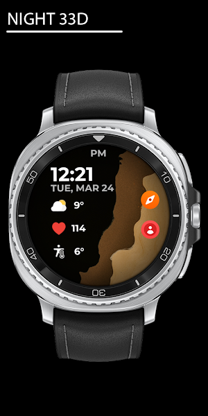 Night 33D - Digital Watch Face Screenshot 0