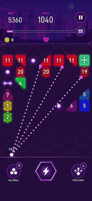 Neon Breaker Blast - Brick War Screenshot 0