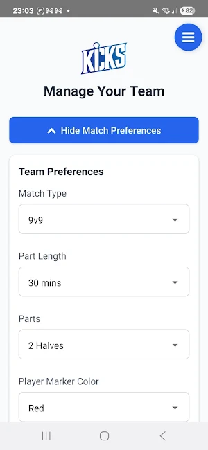 The Kicks App - Football Coach Screenshot 2