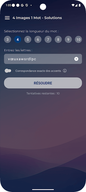 Solutions 4 Images 1 Mot Screenshot 0