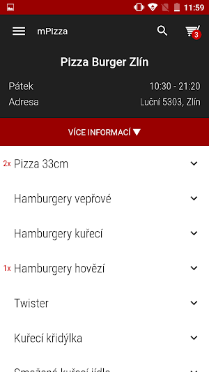 Pizza Burger Zlín Screenshot 1