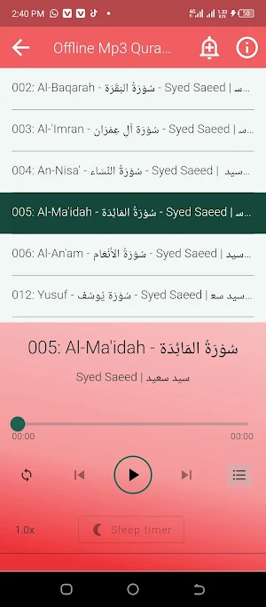 Sayed Saeed Offline Mp3 Quran Screenshot 2