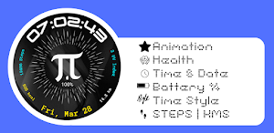 Animated Happy Pi Watch Face Screenshot 1