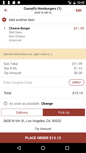 Cassells Hamburgers Screenshot 2
