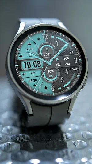 Half Screen Blue ZKin Watch Screenshot 3