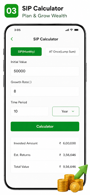 GST, EMI, SIP Calculator Screenshot 2