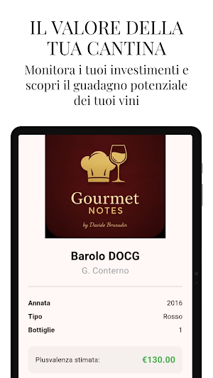 Gourmet Notes: Ricette e Vini Screenshot 2