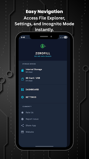 ZeroFill: Secure Data Eraser Screenshot 1