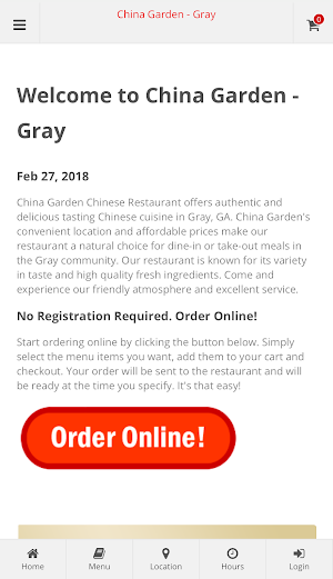 China Garden Gray Online Order Screenshot 0