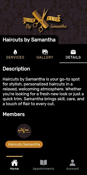 Haircuts by Samantha Screenshot 2