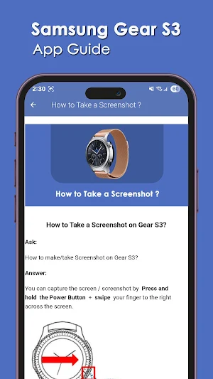 Samsung Gear S3 App Guide Screenshot 1