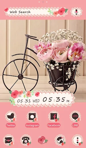 Cute Wallpaper Flower Bicycle Screenshot 0