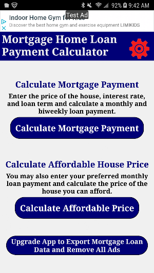 Mortgage Home Loan Payment Calculator Free Screenshot 0