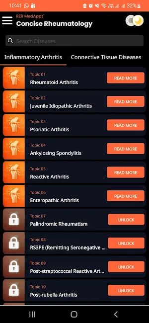 Concise Rheumatology Screenshot 0