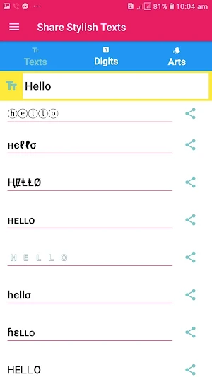 Share Stylish Fonts Texts in Social Media Screenshot 1