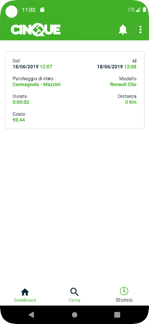 Cinque car sharing Screenshot 3