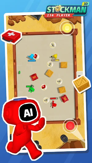 Stickman 2 3 4 Player Games 3D Screenshot 1