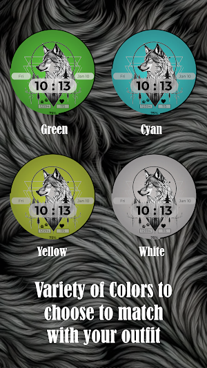 Wolf Spirit Digital Watchface Screenshot 2