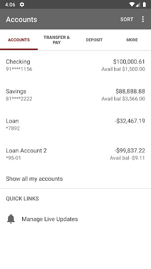 Farmers and Merchants Bank Mil Screenshot 2