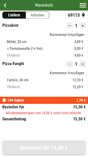 Pizza Rapido Eppelheim Screenshot 1