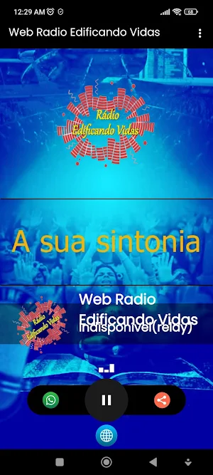 Web Rádio Edificando vidas Screenshot 0