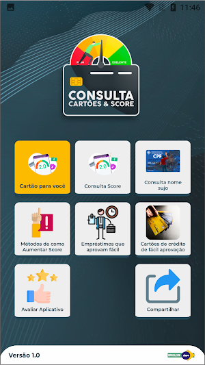 Cartões e Score - Aprova Fácil Screenshot 1