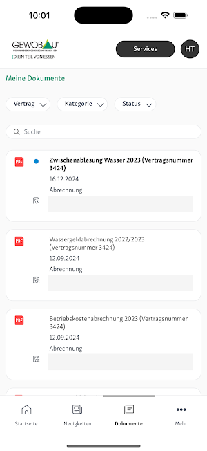 GEWOBAU Serviceportal Screenshot 1