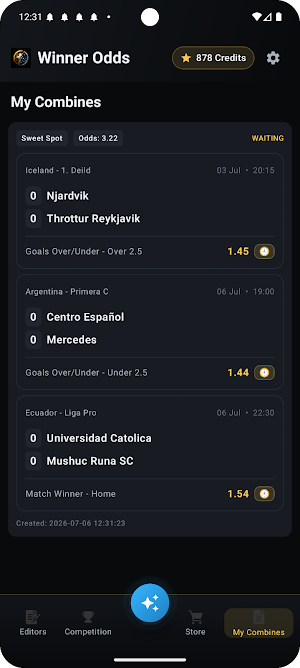 Winner Odds Screenshot 3