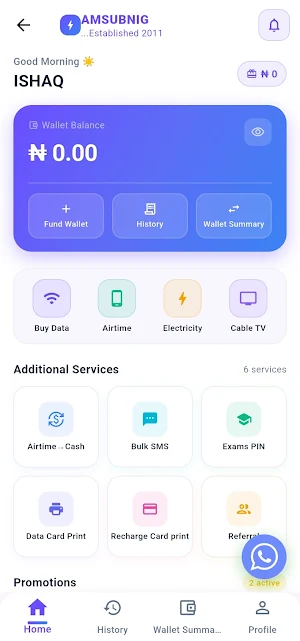 AmsubNig -Buy Data & Pay Bills Screenshot 0