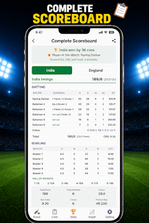 Offline Cricket Scoring Screenshot 1