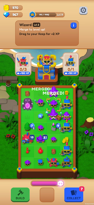 Mini Realm: Merge & Battle Screenshot 1